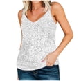 thumbnail image 3 of Dressy Tank Tops for Women Women Sexy Sequin Camisole Tank Top Sparkly Blouse For Holiday Outfits Tank Top, 3 of 7