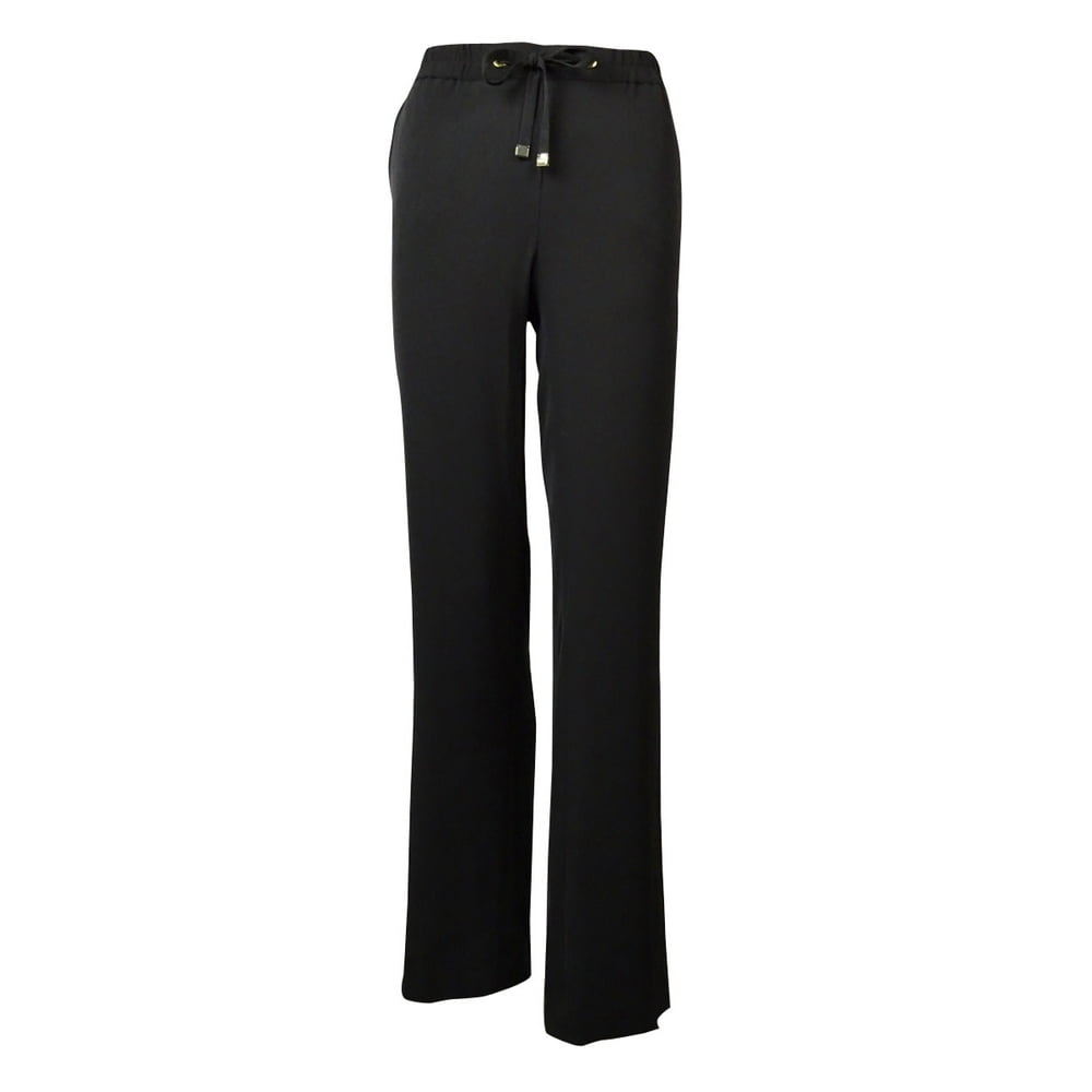 calvin klein women's linen pant with elastic waistband