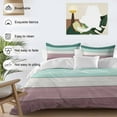 thumbnail image 5 of Teal Red Wood Grain Full Size Comforter Set, Vintage Green Light Red Gradient Wooden Plank Bedding for All Seasons, 4 Pcs Bed Set, 1Quiltcover (86"x86") ,1Sheet(80"x116"), 2Pillowcases (30"x20"), 5 of 9
