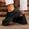 thumbnail image 6 of QQAMB Women's Lace-Up Chunky-Heeled Oxford Shoes Slip-On Chunky-Heeled Slip-Ons Anti-Slip Business Casual Dress Shoes for Office Work Loafers, 6 of 8
