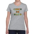 thumbnail image 1 of Cinco De Mayo Ornate Text  Shaped T-Shirt Women -Image by Shutterstock, Female Large, 1 of 4