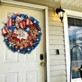 thumbnail image 6 of 4th of July Independence Day Wreaths, Summer Patriotic Front Door Wreath with Bow Memorial Day Ribbon Wreath for Front Door Wall Home Decor, 6 of 6