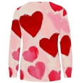 thumbnail image 4 of Womens Cute Heart Sweatshirt for Valentines Day Plus Size Long Sleeve Pullover Tops Crewneck Shirts, 4 of 5