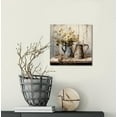 thumbnail image 6 of AEFER Farmhouse vintage rustic wall decor, floral wall art modern home artwork Unframe: 24x16inch(60x40cm), 6 of 6