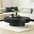 thumbnail image 6 of HIUU Round Coffee Table for Living Room (Matt Black),Fluted Coffee Table, 6 of 8