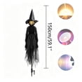thumbnail image 4 of Clearance Hotyverty Halloween Witch Decorations Outdoor, 5FT Light Up Witch Stakes Set of 3 | Warm-color LED, Scary Witches Design, Halloween Yard Decor, For Lawn, Garden, Halloween Gift for Kidults, 4 of 8
