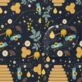 thumbnail image 4 of FREEAMG Shower Curtains Honeycomb Bee Curtain，Waterproof Fabric Decor Shower Curtains for Bathroom Set with 12 Hooks, 66"x 72", 4 of 6