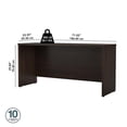 thumbnail image 3 of Pemberly Row 72W x 24D Credenza Desk in Black Walnut - Engineered Wood, 3 of 7