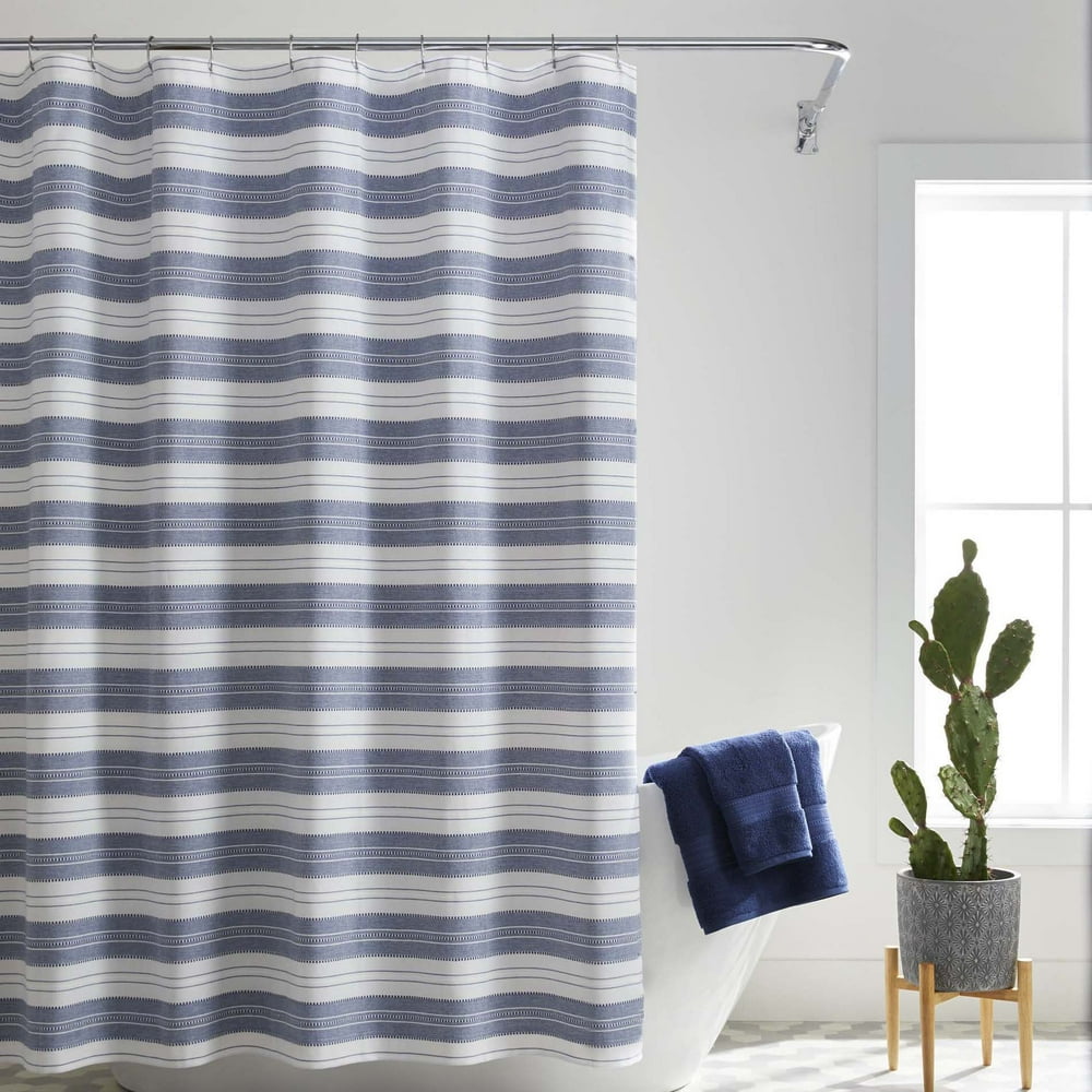 Better Homes & Gardens Textured Stripe CottonRich Shower Curtain, 72