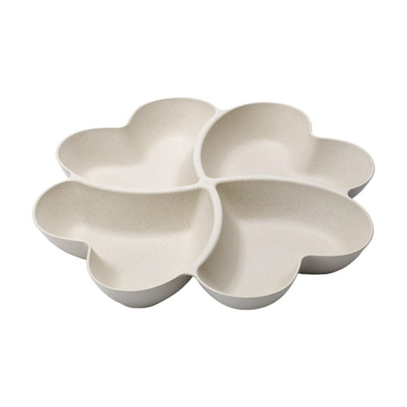 Fruit Plate2 Heart Shape Serving Platter for Chips Dips Candy Fruit Platter and Condiment Set for Entertaining
