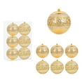 thumbnail image 2 of Christmas Tree Decorations, 6Pcs Gold Candy Sprinkle Christmas Balls with Colorful Embellished Pattern, Shatterproof Glitter Ornament Set for Holiday Tree and Party Décor 2025 Collection, 2 of 6