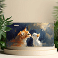 thumbnail image 6 of 1 Pcs 2D Flat License Plate Covers & Frames, Two Cats For Decorative Front, Waterproof For Decoration Aluminum License Plate Covers & Frames Cover For Men Women, 12" X 6", 6 of 7