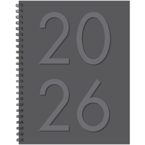 Charcoal 2026 8.5" x 11" Weekly Monthly Softcover Planner