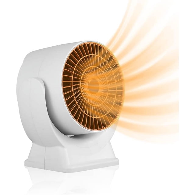 Mini calentador de 800 W, mini calentador de ventilador de ahorro de energía con calentamiento rápido 3S, calentador de espacio económico silencioso, calentador de espacio pequeño con termostato de of