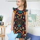 thumbnail image 4 of Fotbe Colorful Mexican2 Vestido de Dormir para Niñas de 3 a 10 Años, Mangas Cortas, Estilo Princesa, Pijama Camisón con Mangas Voladas-XX-Large, 4 of 6