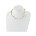 thumbnail image 3 of Sterling Silver Collier de perles de culture en eau douce blanc de 9-10mm (18 pouces), 3 of 4