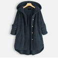 thumbnail image 3 of Women's Fashion Temperament Pure Color Hooded Double-sided Velvet Sweatshirt Coat, 3 of 9
