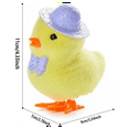 thumbnail image 3 of 4Pack Easter Jumping Wind Up Plush Toys for Toddlers Chicken in Hat, 3 of 3