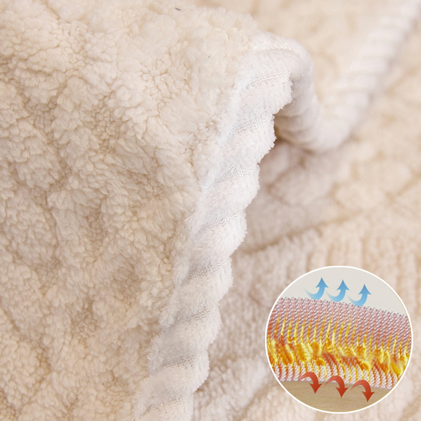 Plush Sofa Cover Non Slip Washable, Thick Soft Couch Cushion Protector for Pets, Anti Scratch Furniture Cover Blanket for Three Seater Sofa Living Room All Season Use