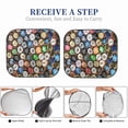 thumbnail image 6 of Naloa Beer Caps 2 Piece Foldable Car Sun Shades, Car Windshield Sunshade, Front Window Sunshade for Car, Truck, SUV - Small, 6 of 7