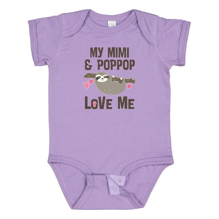 

Inktastic Mimi and PopPop Love Me Sloth Gift Baby Girl Bodysuit
