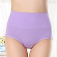 thumbnail image 6 of Zpanxa Panties for Women, Women's Cotton High Waist Shaping Underwear Butt Lifting Briefs Solid Color Comfortable Tummy Control Panties, 6 of 7