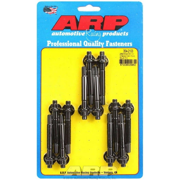ARP Intake Manifold Stud Kit 12 Point Nuts Black Oxide SBF P/N 3542103