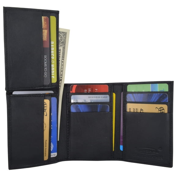 Flip-Up Mens Wallet W/Credit Card Holder Trifold 239