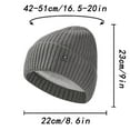 thumbnail image 3 of AHTJRT Beanie Hats for Men Warm Winter Cotton Ribbed Knit Cuffed Beanie Soft Ski Hats Cold Weather Running Cycling Skiing Skullcaps Black Free Size, 3 of 3