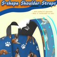 thumbnail image 5 of Boxer and Dog Paw Print Blue Pattern 17" Waterproof Oxford School Backpacks for Teens, S-Shape Padded Straps, for School, Travel, Hiking, Camping, 5 of 5