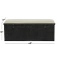thumbnail image 4 of DecMode 17"W, 19"H Metal Farmhouse Storage Bench, Black, 1-Piece, 4 of 13