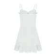 thumbnail image 5 of Nightgowns for Women Soft Pajama Dress Lace Trim Deep V Neck Spaghetti Strap Sleep A-line Mini Dresses (XL, White), 5 of 7