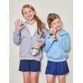 thumbnail image 2 of Sudadera con capucha Arshiner para niñas, forro polar con cierre completo, gris, talla 6, 2 of 9