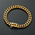 thumbnail image 2 of Cuban Link Dog Collar Designer Gold Chain Collar Metal Collar Luxury Dog Necklace, 2 of 9