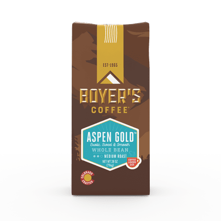 Boyer's Coffee Aspen Gold Coffee, Whole Bean Coffee, Medium Roast, 28 oz, Caffeinated