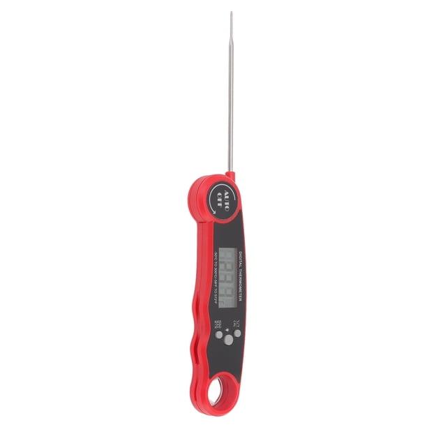Meat Thermometer, Digital High Stability LCD Display Memory Function Stainless Steel Probe Cooking Thermometer 3V Magnet For Grilling For Kitchen