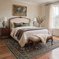 thumbnail image 3 of GENIMO 5'x7' Area Rug for Living Room, Machine Washable Non Slip Low Pile Rug for Bedroom Dining Room, Soft Modern Art, JADE BLOOM, 3 of 5