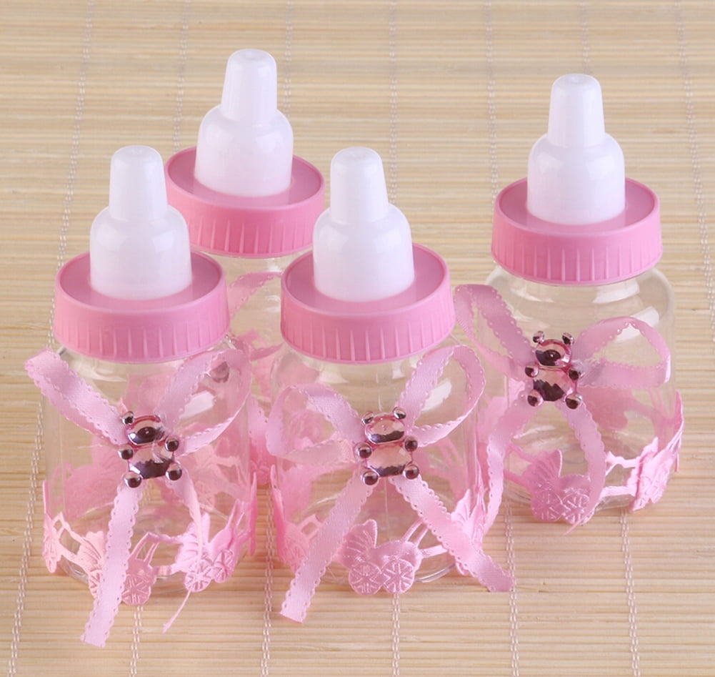24 Fillable Bottles for Baby Shower Favors Blue Pink Party Decorations Girlk9UK 