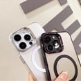 thumbnail image 4 of Matte plating camera frame magnetic charging phone case for iPhone 16 15 14 13 12 11 Pro Max magsafe shockproof hard back cover Blue For iPhone 16 Pro, 4 of 6