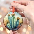 thumbnail image 4 of Cactus Stained Glass Suncatcher Window Hanging Decor, New House Decor, Flower Lover, Gift For Mom, Flower Ornament Cactus Windchimes, Stained Glass Ornament 2025, Holiday, 4 of 5
