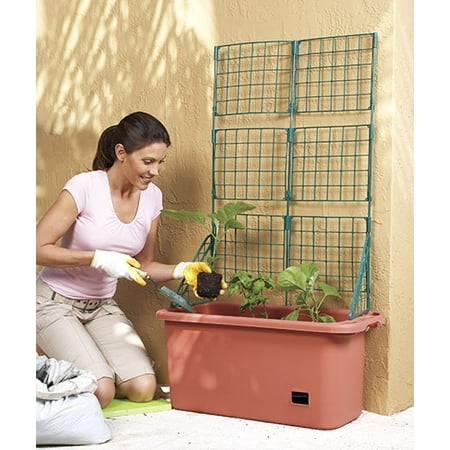 Mobile Garden Vegetable Patch Planter Pot &amp; Trellis 