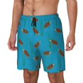 thumbnail image 2 of Uemuo Sea Turtle Pattern Mens Swim Trunks Quick Dry Board Shorts with Mesh Lining, Stretch Beach Shorts Quick Dry No-Chafing Board Shorts-Medium, 2 of 9