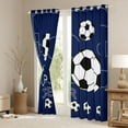 thumbnail image 3 of Homewish Eat Sleep Soccer Black Out Curtains for Boys, Kawaii Cartoon Football Curtains Pack of 2 (42x63 Each), Ball Sports Lover Bedroom Curtains, Window Curtains Decor, 3 of 6