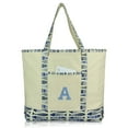 thumbnail image 4 of DALIX Initial Tote Bag Personalized Monogram Blue Antique Fish Zippered Top Letter - A, 4 of 7