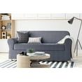 thumbnail image 2 of Zenna Home Simply Fit 2-Piece Steps Stretch Sofa Slipcover, Coal, 2 of 6