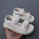 thumbnail image 1 of Sandalias informales simples de verano para niñas, decoraciones florales, zapatos de playa con punta abierta, zapatillas, calzado plano versátil, calzado para niños, 1 of 5