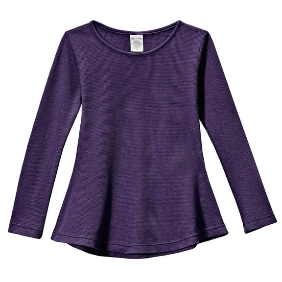 Girls Soft Cozy Thermal Long Sleeve Tunic | Purple