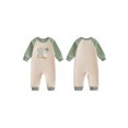 thumbnail image 2 of RUINIXCW Baby Boys First Birthday Romper Adorable Long Sleeve Round Neck Jumpsuit, 2 of 8