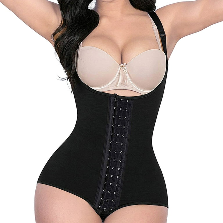 Strapless Shapewear For Women Tummy Control Superior Quality Full Mesh  Waist Trainer Lingerie Body Shapers Black M