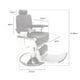 thumbnail image 4 of Sillón Barbería Clásico Milan Para Estética Peluquería Vanlig Milan Color Negro Con Blanco, 4 of 4